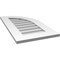 Ekena Millwork Quarter Round Top Right Surface Mount PVC Gable Vent w/ 3-1/2"W x 1"P Standard Frame, 16"W x 30"H GVPQR16X3001SN - alternate 2